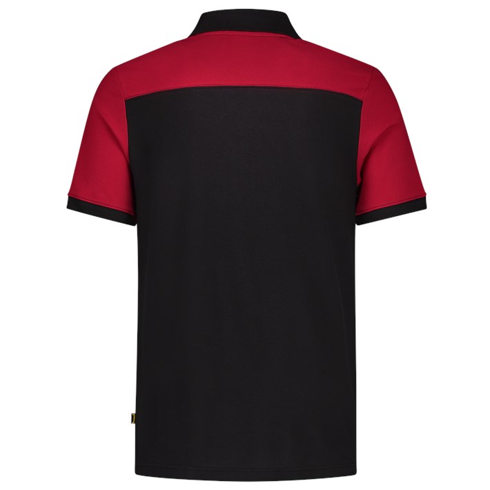 Poloshirt Bicolor Naden Blackred