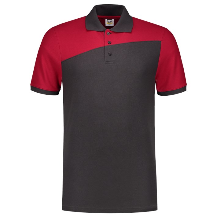 Poloshirt Bicolor Naden DgreyRed