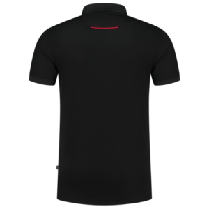 202703 Poloshirt Accent Black/Red