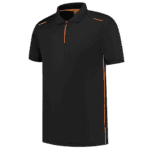 202703 Poloshirt Accent Black/Orange