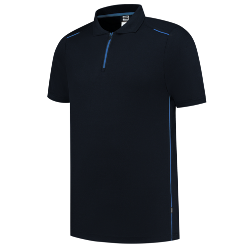 202703 Poloshirt Accent Navy/Royal Blue