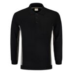 Polosweater Bicolor Borstzak BlackGrey