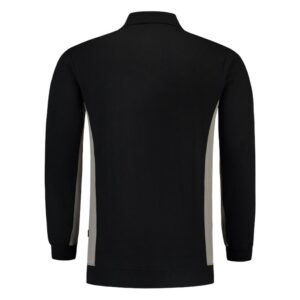 Polosweater Bicolor Borstzak BlackGrey