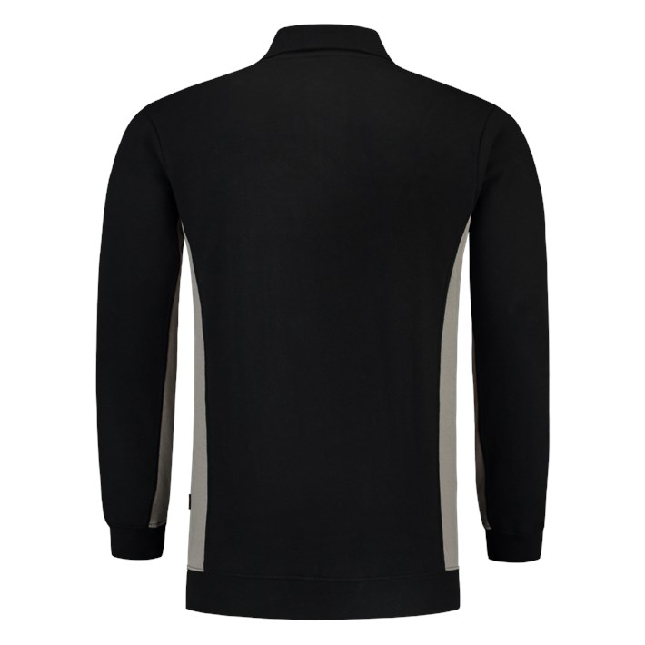 Polosweater Bicolor Borstzak BlackGrey