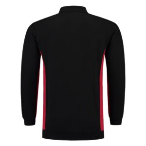 Polosweater Bicolor Borstzak Blackred