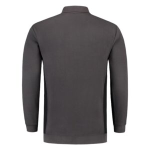 Polosweater Bicolor Borstzak DgreyBlack
