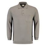 Polosweater Bicolor Borstzak greyBlack