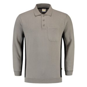 Polosweater Bicolor Borstzak greyBlack