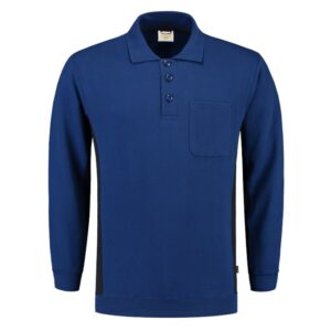 Polosweater Bicolor Borstzak Royalnavy