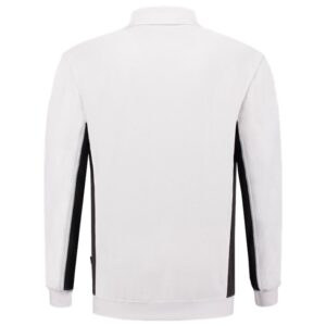 Polosweater Bicolor Borstzak WhiteDGrey