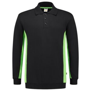 Polosweater Bicolor Blacklime