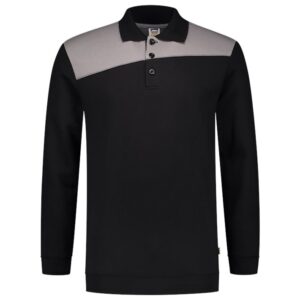 Polosweater Bicolor Naden BlackGrey