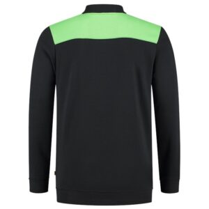 Polosweater Bicolor Naden Blacklime