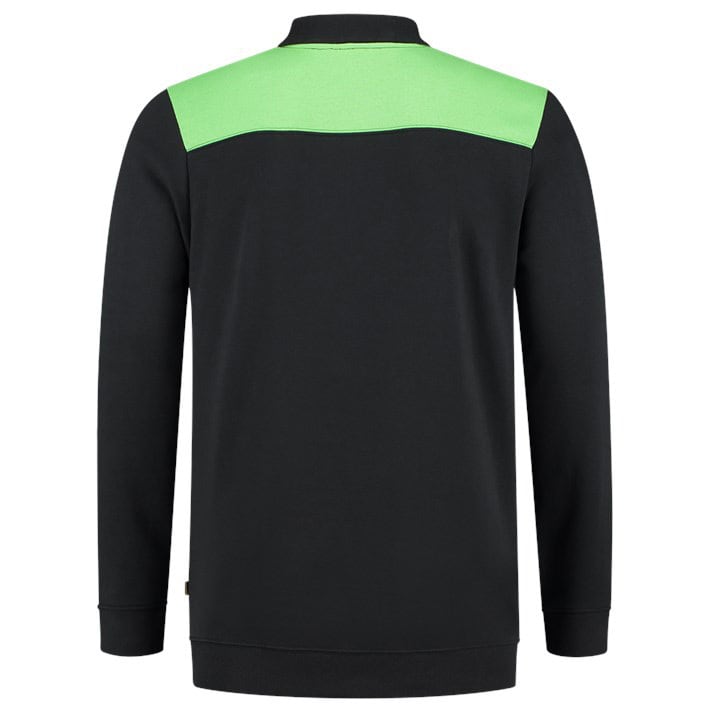 Polosweater Bicolor Naden Blacklime