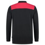Polosweater Bicolor Naden Blackred