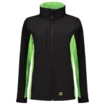 Softshell Bicolor Dames Blacklime
