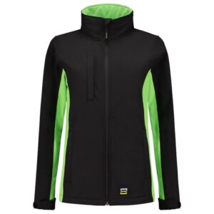 Softshell Bicolor Dames Blacklime