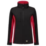 Softshell Bicolor Dames Blackred