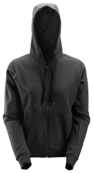 Dames Zip Hoodie Zwart