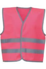 Gilet with Reflective Hem & Strips Kids Pink