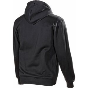 656PB Hoodie met Lange Rits Zwart