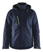 4484 Lichtgewicht Winterjas met 4-Weg Stretch Donker Marineblauw/High Vis Geel