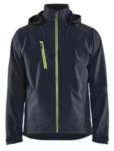 4749 Softshell Jack Donker Marineblauw/High Vis Geel