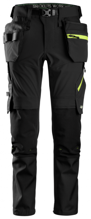 6940 Softshell Stretch Werkbroek met Holsterzakken Zwart