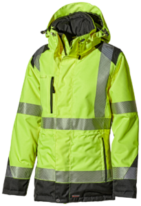 430P-W High-Vis Dames Winterjas Geel