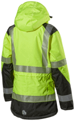 430P-W High-Vis Dames Winterjas Geel