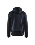 Gebreid vest met softshell Donkerblauw/Geel