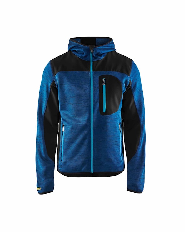 Gebreid vest met softshell Marineblauw/Marineblauw