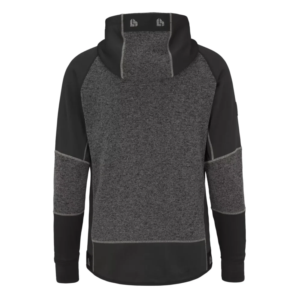 6034P Hoodie Lange Rits Aereo Zwart/Grijs