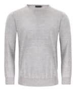 Merino U Trui Heren Lichtgrijs Mélange