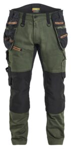 1970 Stretch Werkbroek Striker met Holsterzakken Woudgroen/Roest