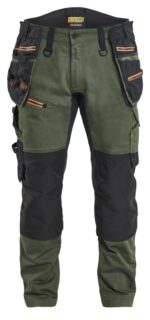 1970 Stretch Werkbroek Striker met Holsterzakken Woudgroen/Roest