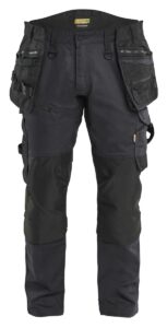 1970 Stretch Werkbroek Striker met Holsterzakken Zwart