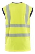 3575 Mouwloos Onderhemd High Vis Geel/Marineblauw