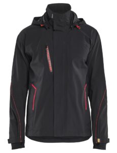 4483 Shell Jack met Stretch Zwart/Rood