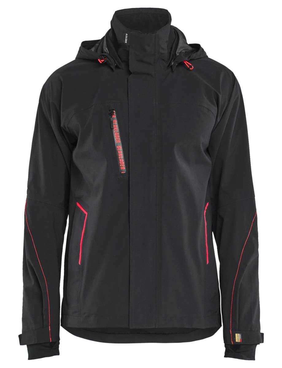 4483 Shell Jack met Stretch Zwart/Rood