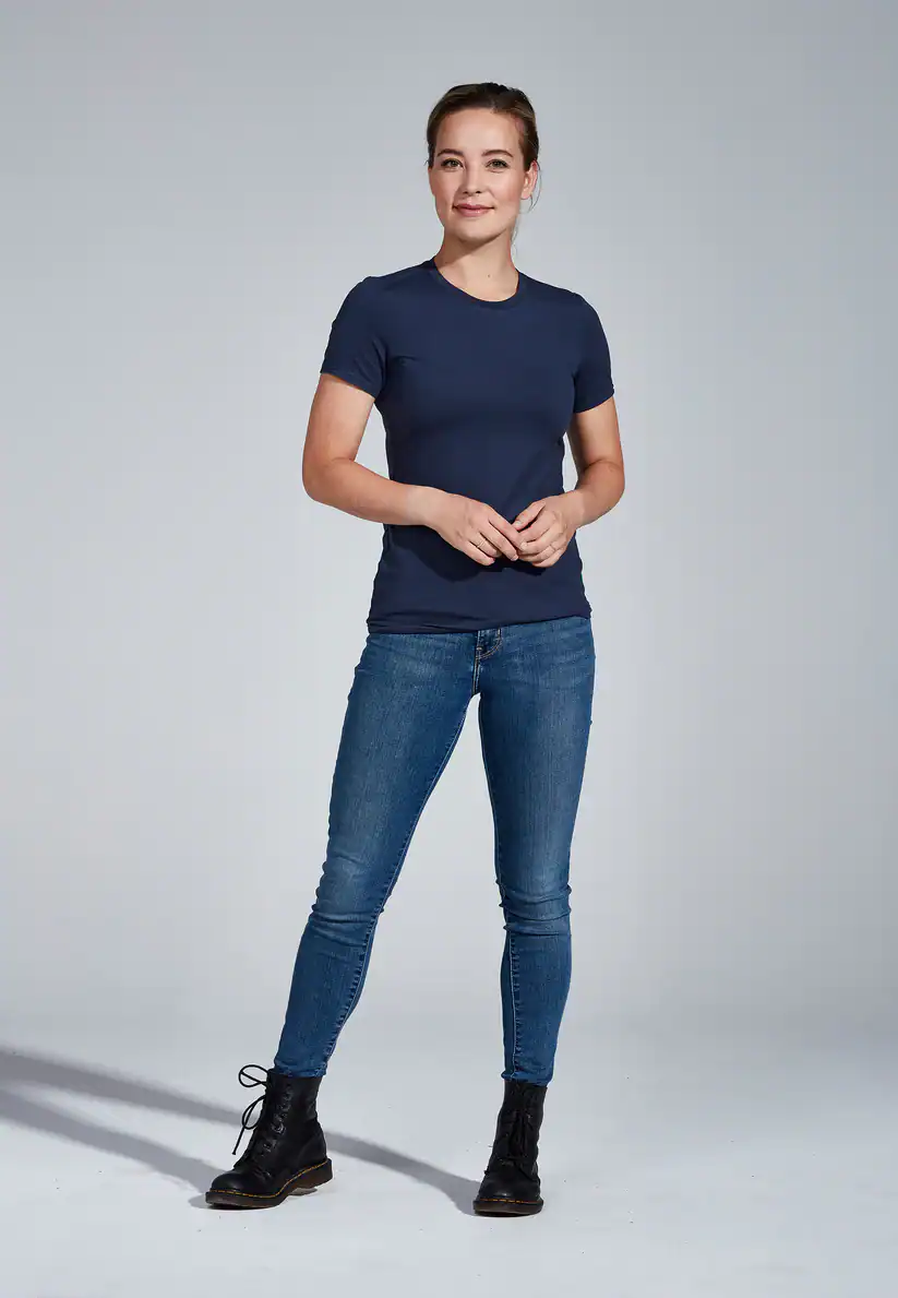 Duurzaam T-shirt uit Koffiedrab Dames Navy