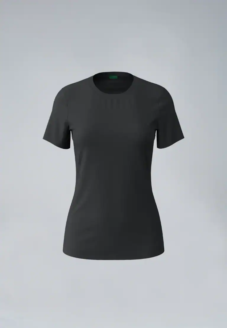 Duurzaam T-shirt uit Koffiedrab Dames Zwart