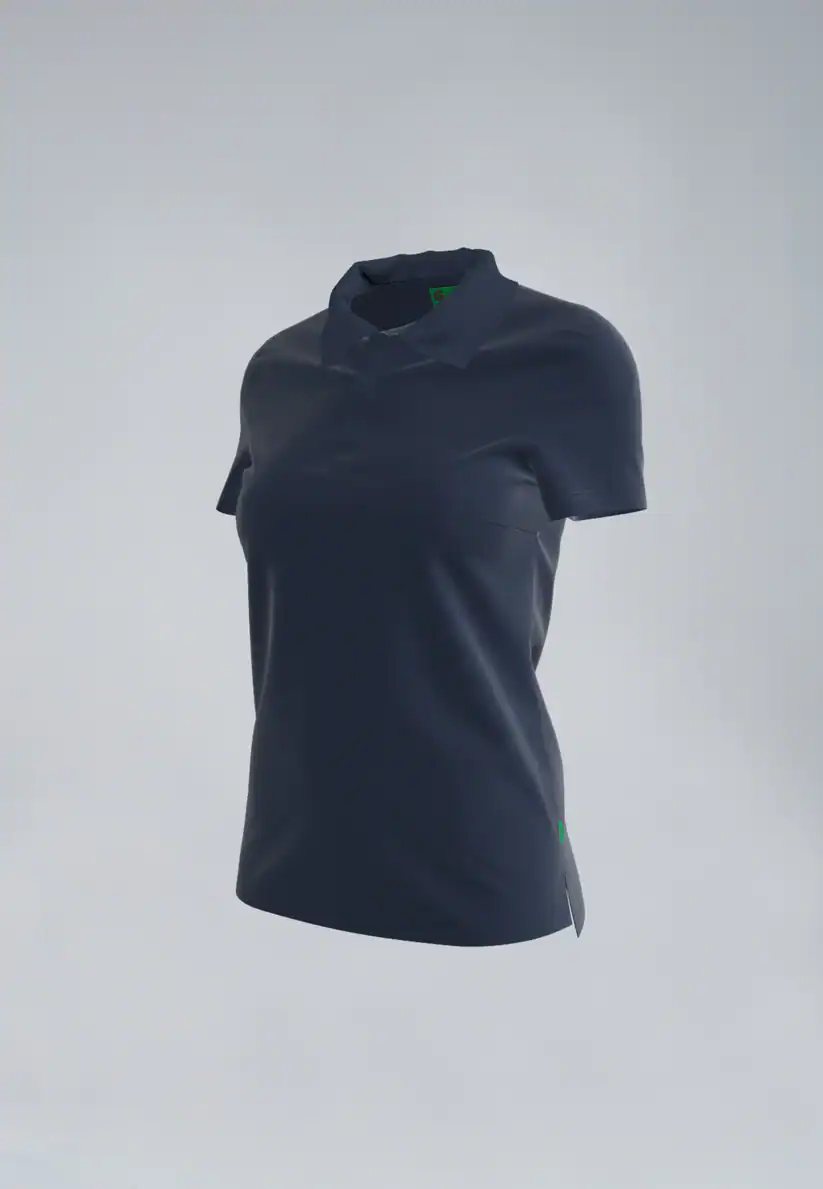 Duurzame Polo uit Koffiedrab Dames Navy