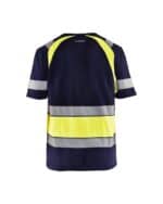 T-shirt High Vis Marine/Geel