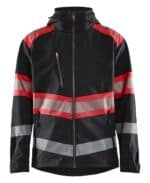 Softshell jack Zwart/High Vis Rood