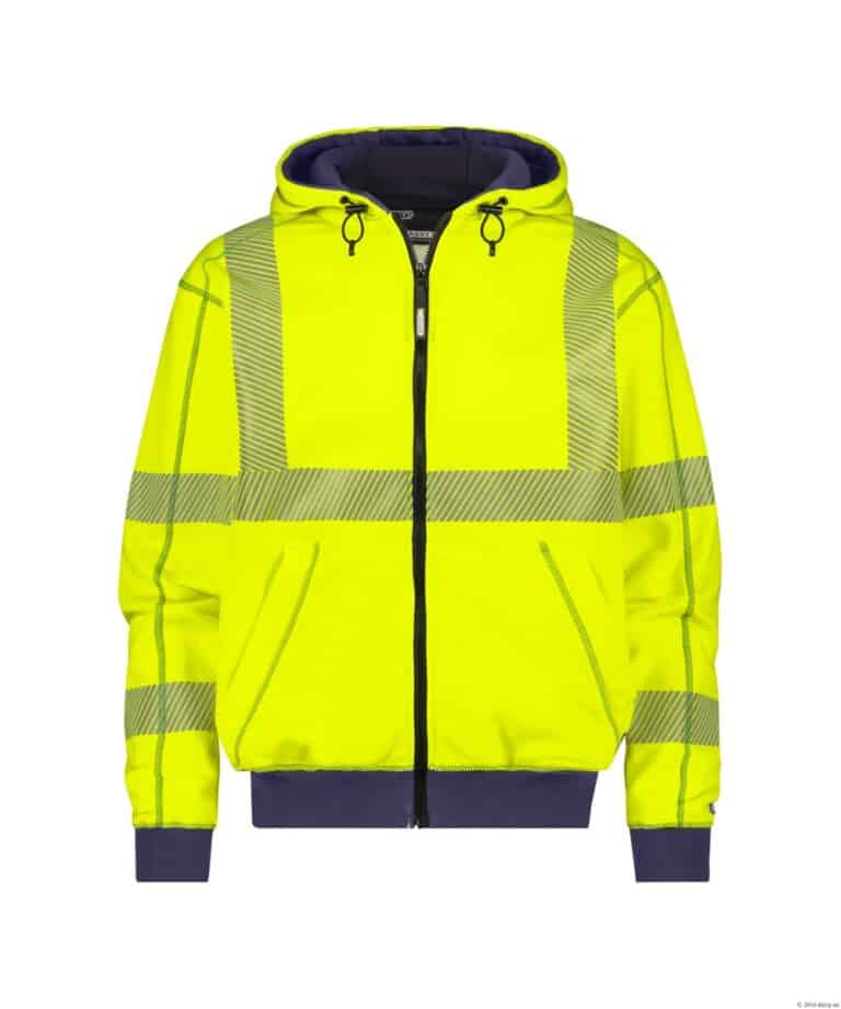 EVANS Signalisatie Hoodie met rits Fluogeel/Navy