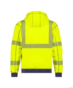 EVANS Signalisatie Hoodie met rits Fluogeel/Navy