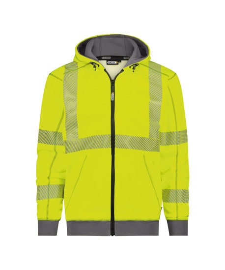 EVANS Signalisatie Hoodie met rits Fluogeel/Grijs