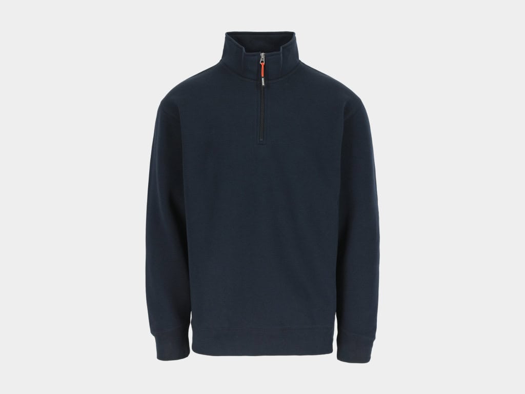 Vigor Sweater Korte Rits Navy