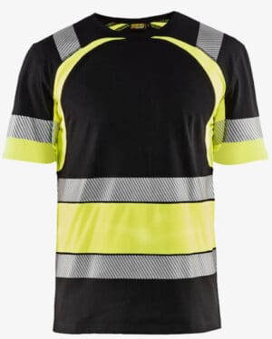 T-shirt High Vis Zwart/Geel